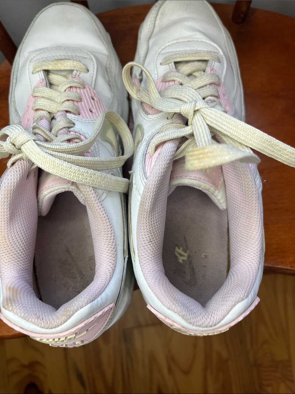 Nike Air Max 90 LTR SE Summit White Coconut Milk Pink Foam Sneakers Size 7Y GUC - Picture 6 of 11